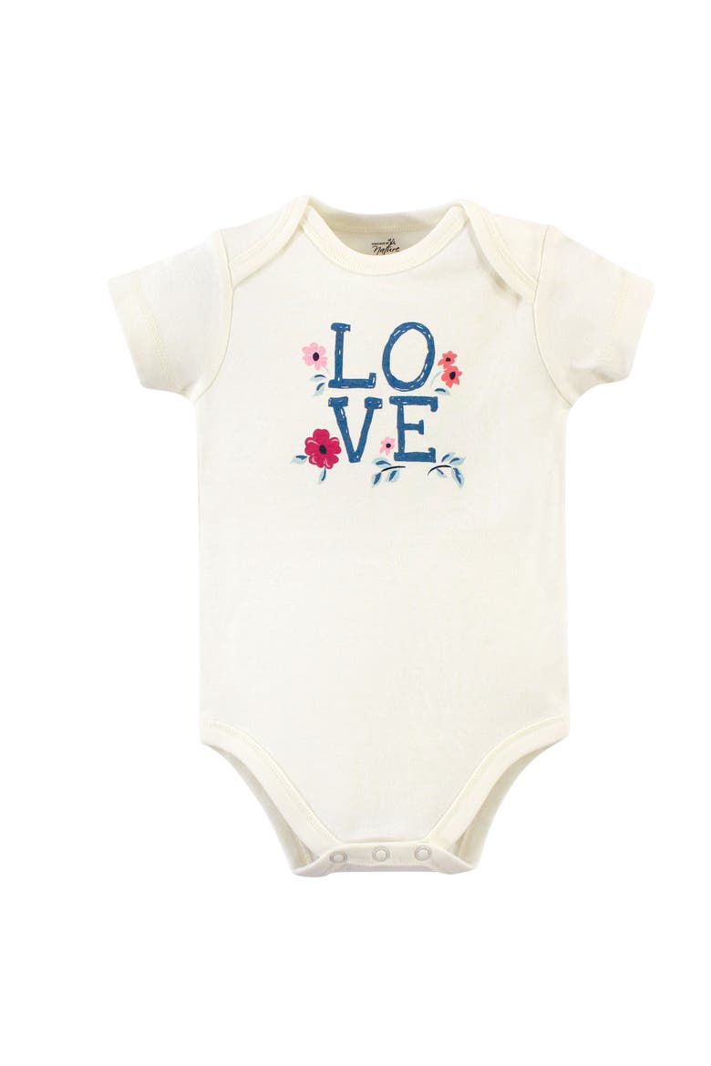 Organic Cotton Bodysuits, Alternate, color, Garden Floral