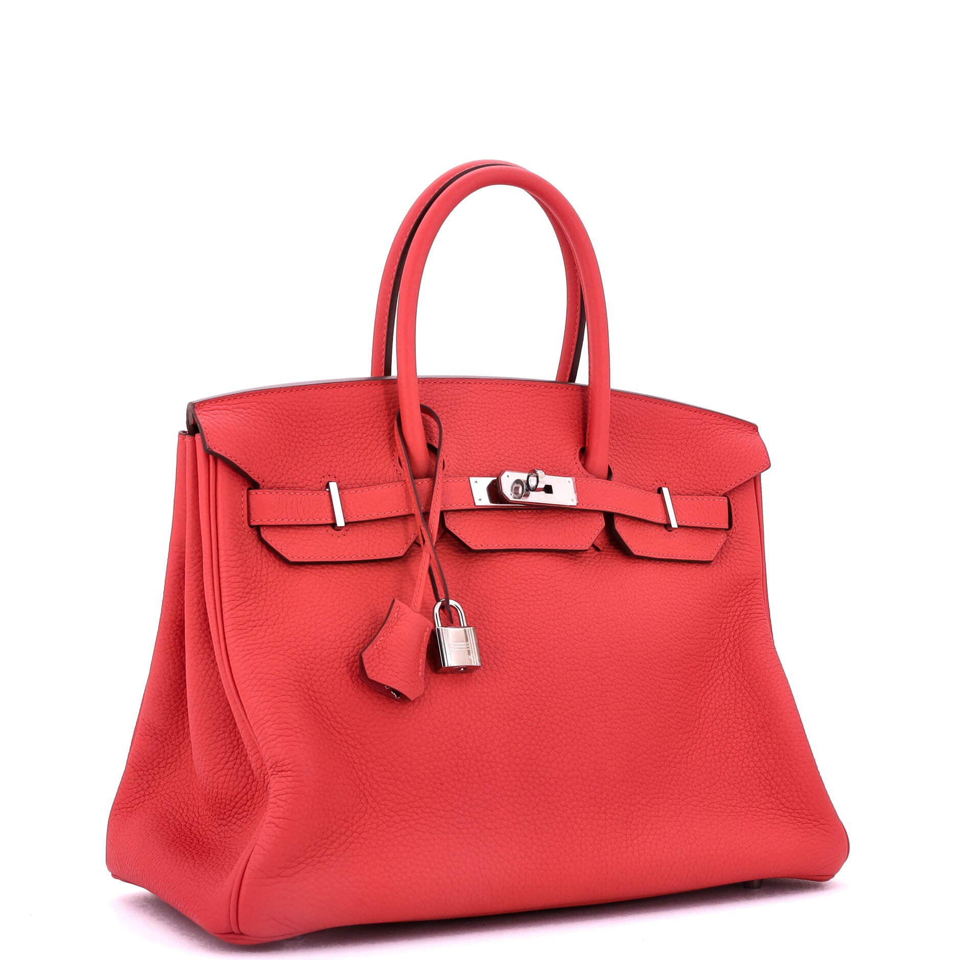 Pre-Owned Hermes Birkin Handbag Red Clemence with Palladium Hardware 35, Alternate, color, 