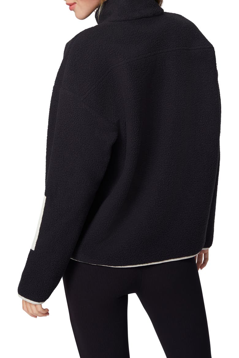 High Pile Fleece Jacket, Alternate, color, BLACK