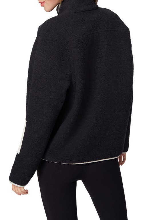 Florence By Mills High Pile Fleece Jacket In Black