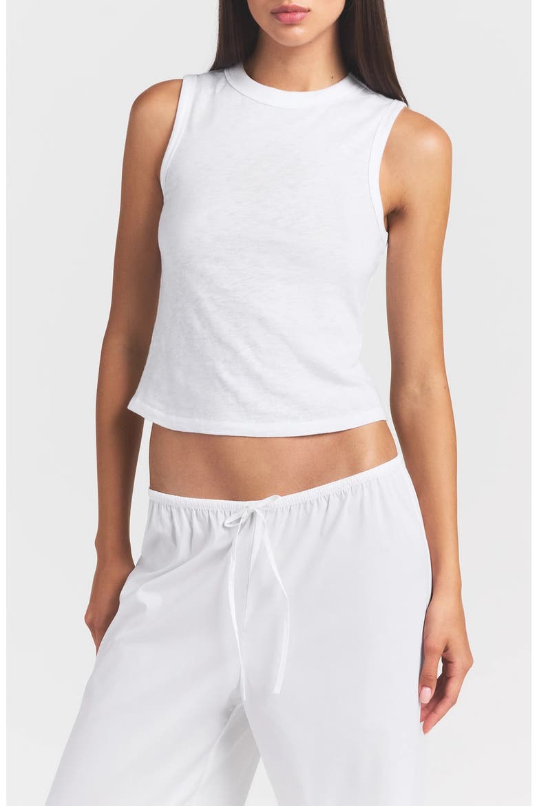 Worn In Jersey Crewneck Tank, Main, color, SNOW
