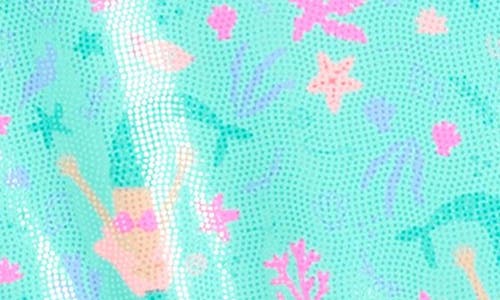 Flapdoodles Kids' Mermaid Shimmer Two-piece Rashguard Swimsuit In Print
