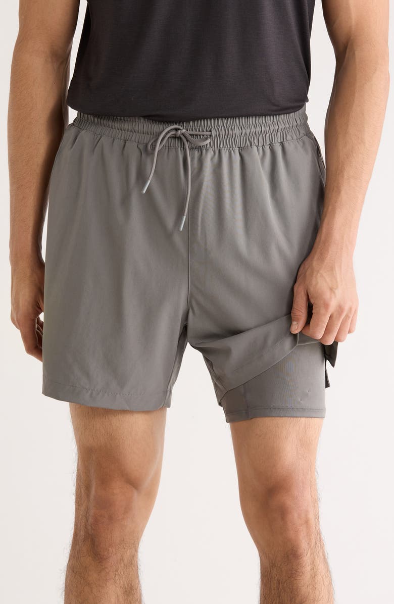 Z by Zella Momentum 5-Inch Training Shorts, Alternate, color, Grey Pewter