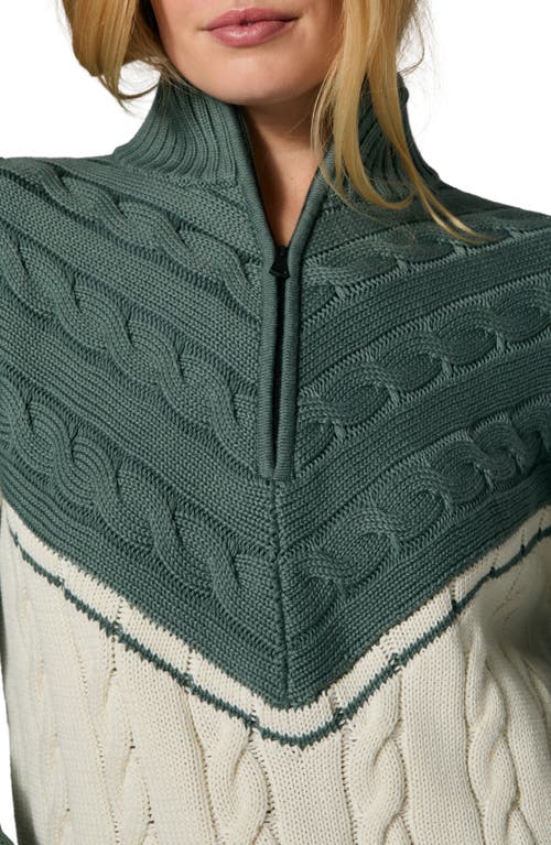 Alp N Rock Jordan Quarter Zip Pullover Sweater In Green