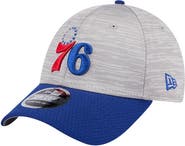 New Era Men's New Era Heather Gray/Royal Philadelphia 76ers Active Digi-Tech Two-Tone 9FORTY Adjustable Hat