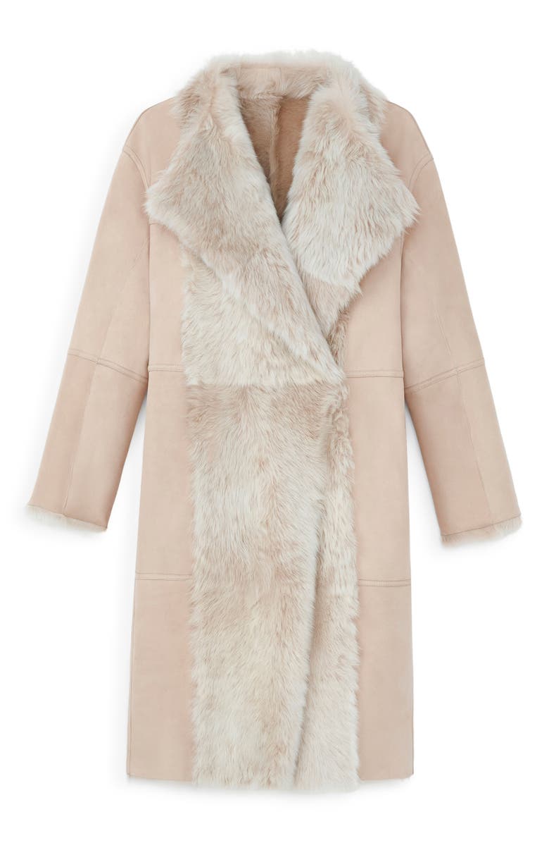 Lafayette 148 New York Reversible Genuine Shearling Coat, Alternate, color,