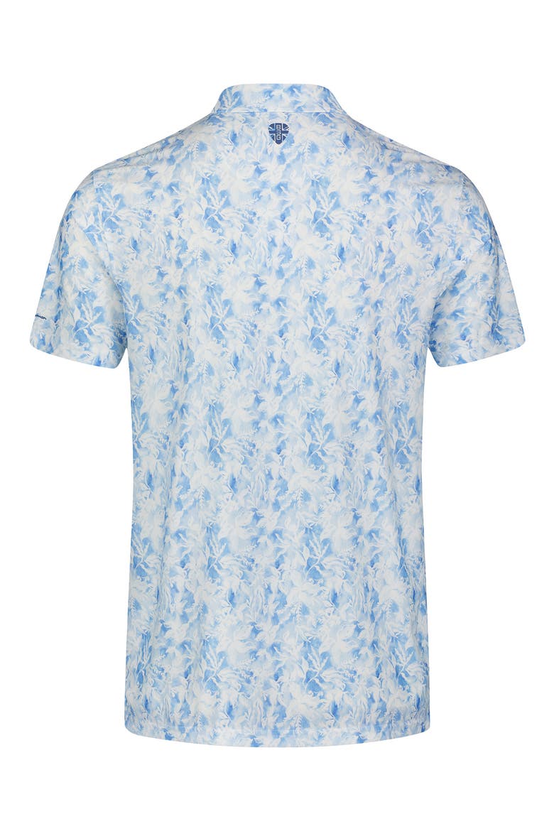 Watercolor Garden Tech Jersey Golf Polo, Alternate, color, LIGHT BLUE