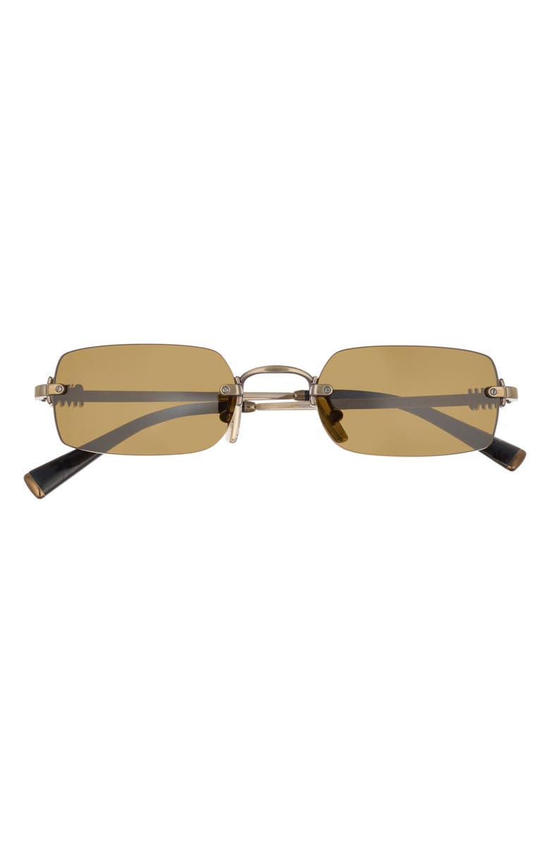 Miu Miu 50mm Rectangular Sunglasses, Main, color, Dark Brown