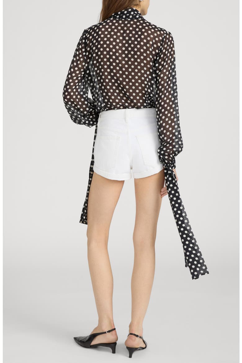 The Nouvelle Silk Polka Dot Top, Alternate, color, BLACK MULTI
