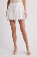 FRAME The Deco Embroidered Eyelet Cotton Miniskirt