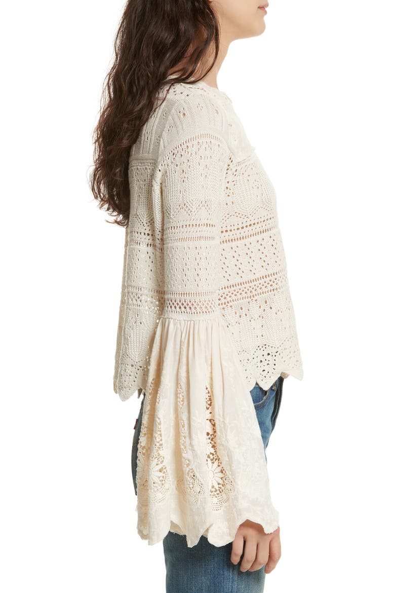 Once Upon a Time Lace Top, Alternate, color, IVORY