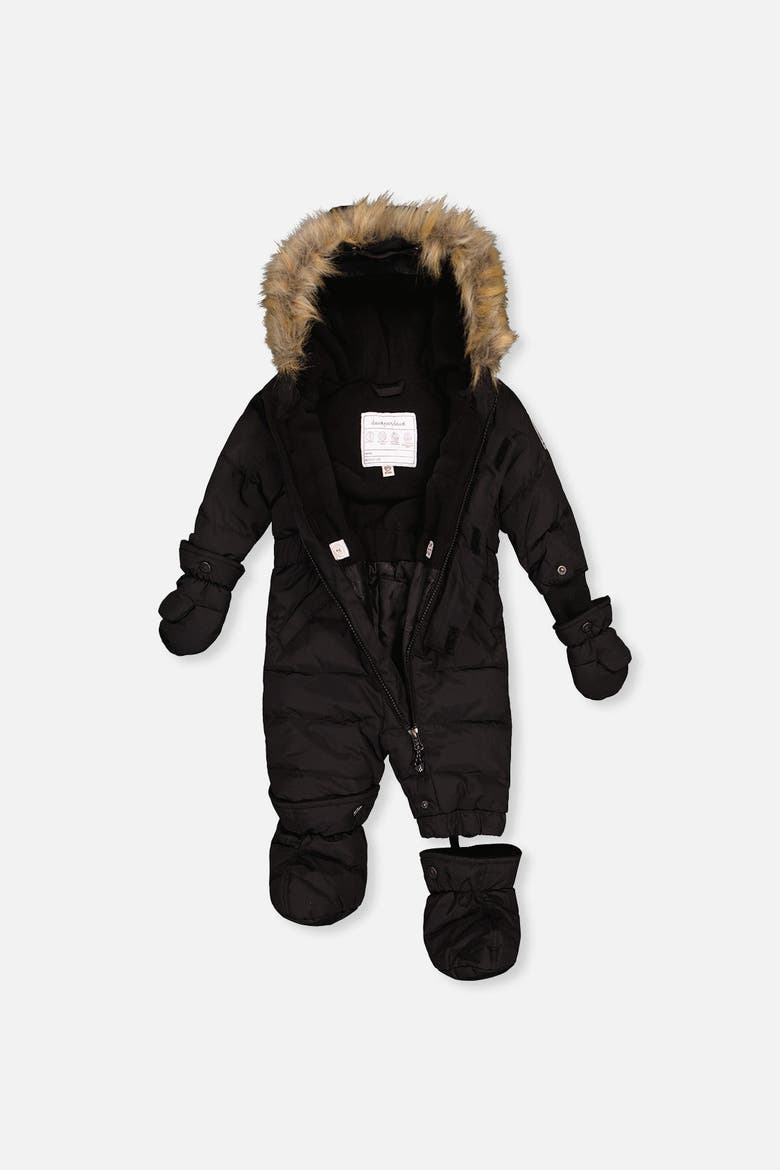 Original Removable Mittens & Boots One Piece Puffy Snowsuit, Alternate, color, Noir