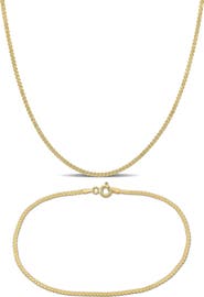 Julianna B. 2-Piece Set Serpentine Chain Necklace & Bracelet 10k