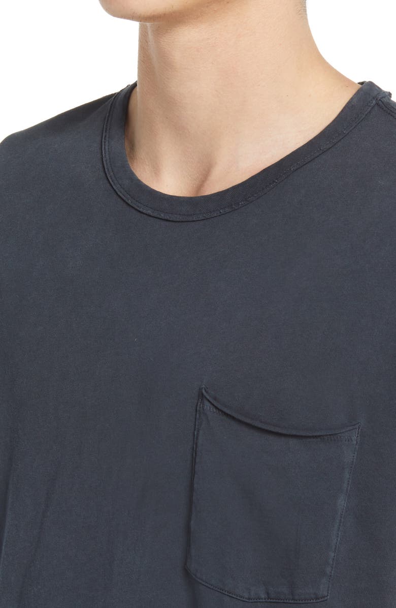 rag & bone Miles Organic Cotton Pocket T-Shirt, Alternate, color, Dark Grey
