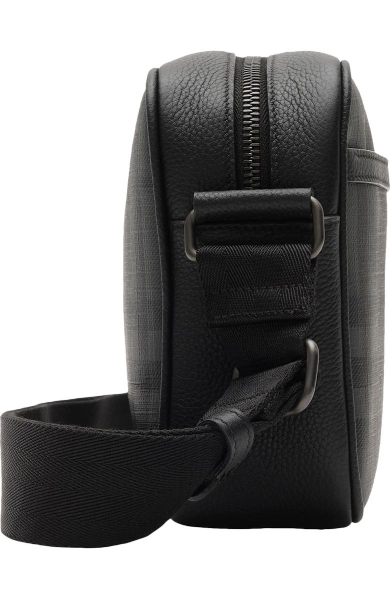 Burberry City Check Coated Canvas Crossbody Bag, Alternate, color, Iron