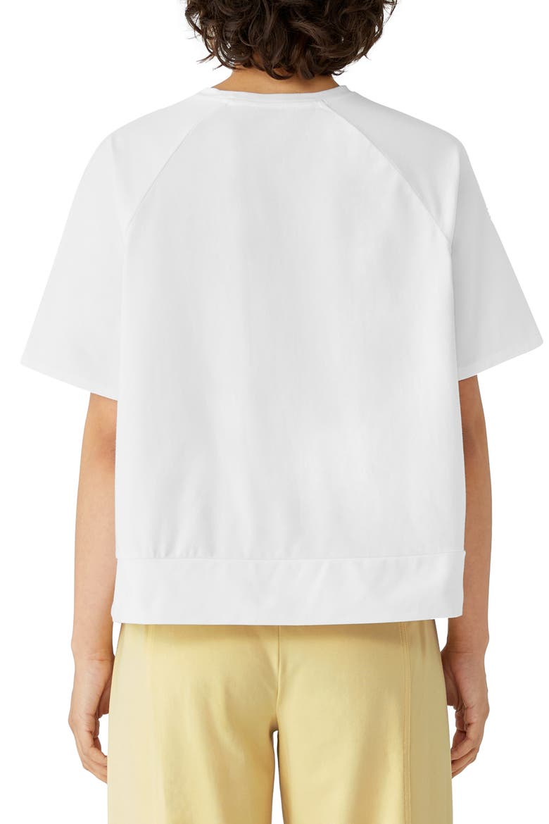 Stretch Organic Cotton Boxy Top, Alternate, color, WHITE