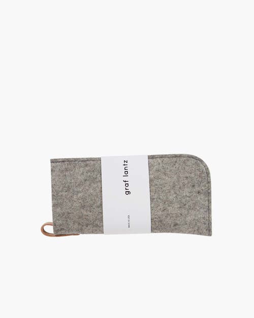 Graf & Lantz Graf Lantz Classic Merino Wool Eyeglass Sleeve In Granite Vachetta