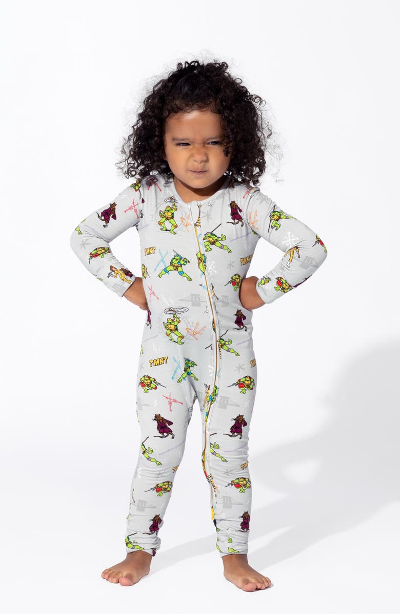 Bellabu Bear Kids' x Teenage Mutant Ninja Turtles Fitted Convertible Footie Pajamas, Alternate, color, 