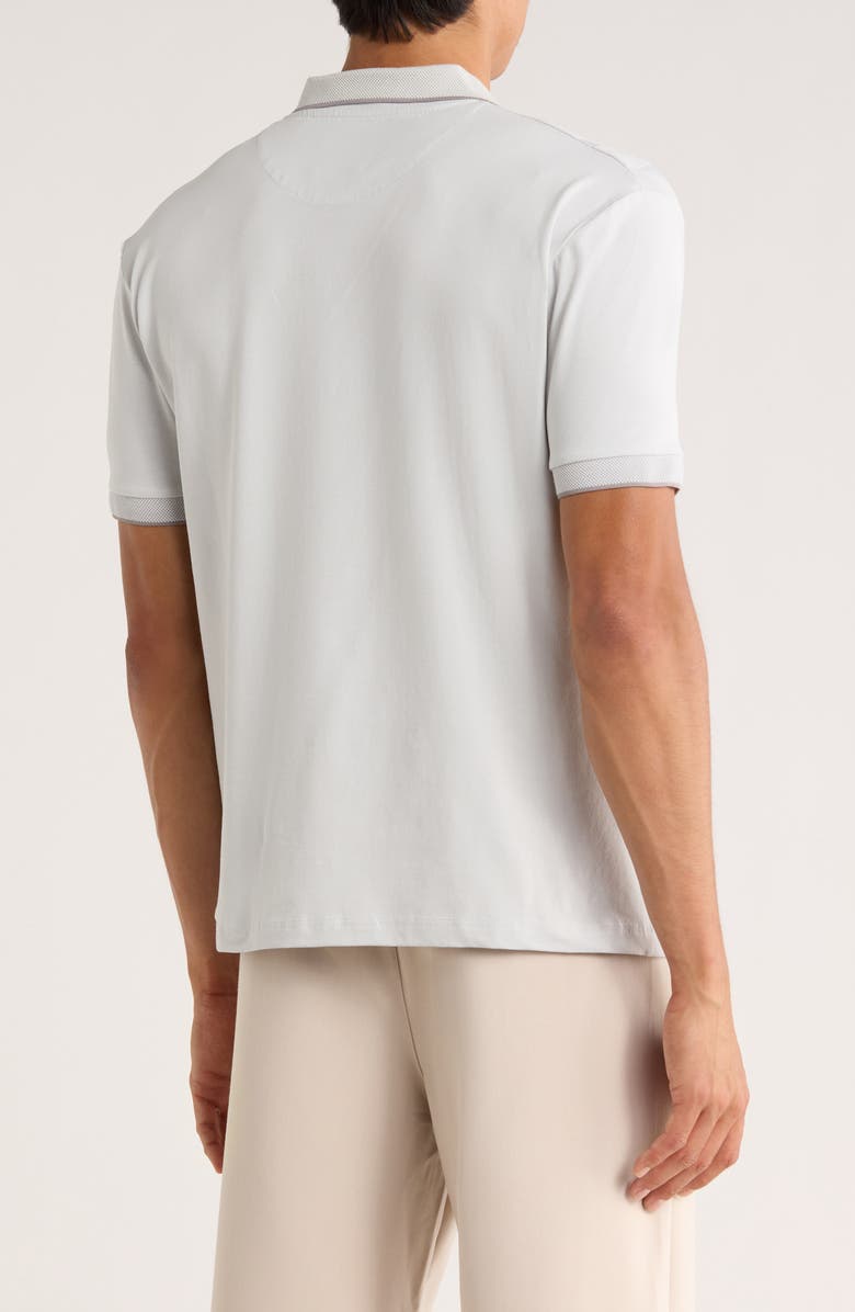 Cactus Man Tipped Jacquard Quarter Zip Polo, Alternate, color, Lt. Grey