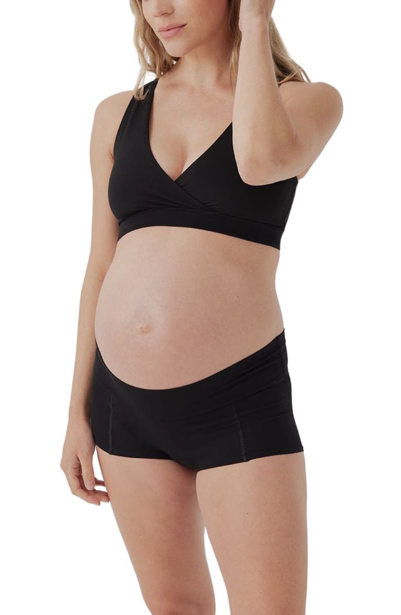Pact Organic Cotton Maternity Foldover Brief 4-Pack, Main, color, Everyday Basics
