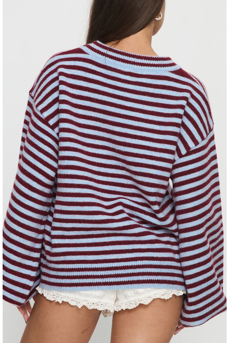 Stroll Striped Oversize Sweater, Alternate, color, BLUE STRIPE