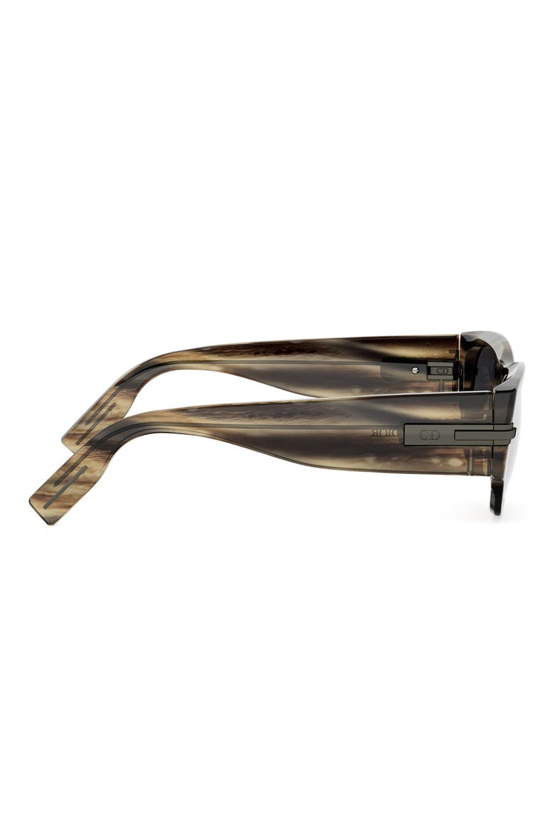 DiorBlackSuit XL S4I 52mm Square Sunglasses, Alternate, color, BROWN HORN / GRADIENT SMOKE