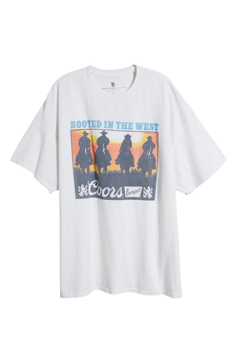 Junk Food Coors Taste the High Life Oversize Graphic T-Shirt, Alternate, color,