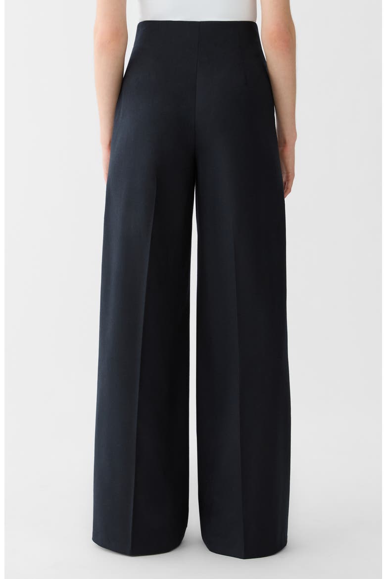 Thames Wide Leg Wool Pants, Alternate, color, INK