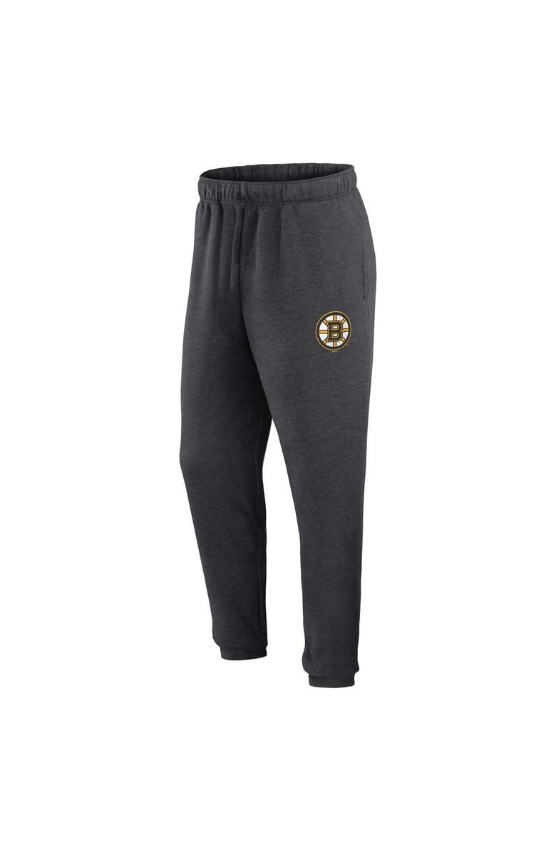 FANATICS Men's Fanatics Branded Heather Charcoal Boston Bruins Form Tracking Sweatpants, Alternate, color, 