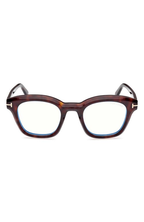 Tom Ford 49mm Square Blue Light Blocking Optical Glasses