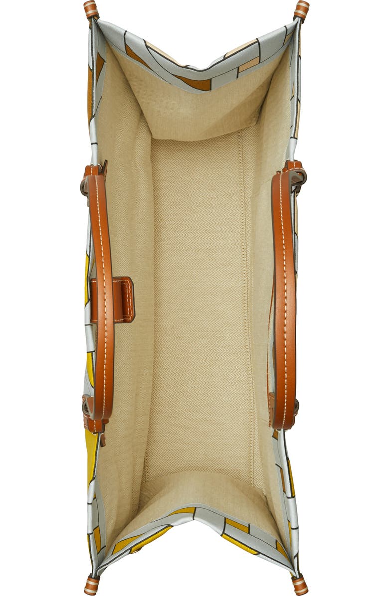 Tory Burch Ella Cotton Canvas Basketweave Tote, Alternate, color,