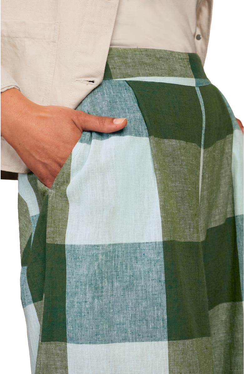 Celtic & Co. Wide Leg Ankle Grazer Culottes, Alternate, color, Green Multi Check