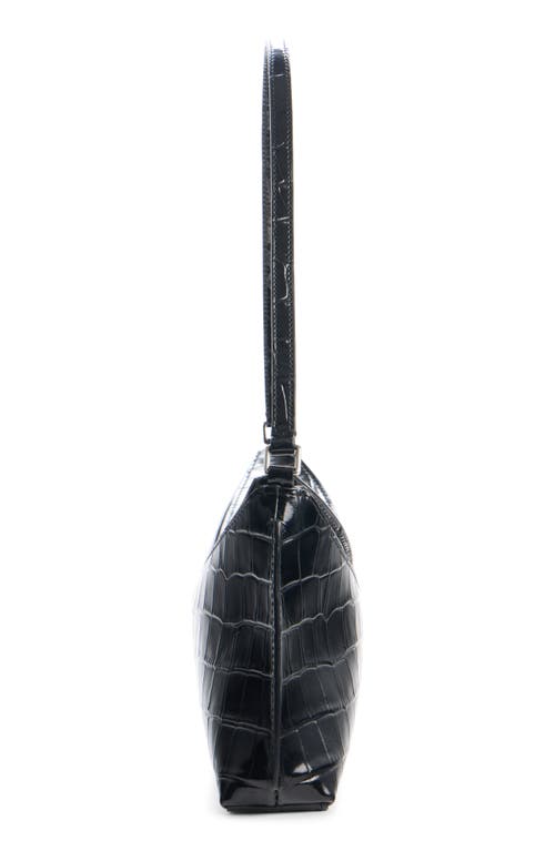 Jacquemus Le Calisson Crocodile-effect Leather Shoulder Bag In Black