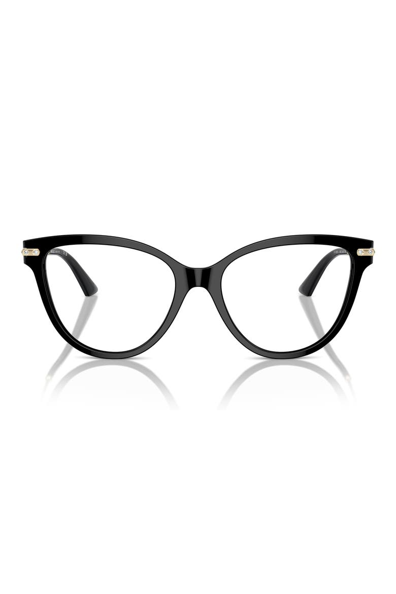 54nn Cat Eye Optical Glasses, Main, color, BLACK / DEMO LENS