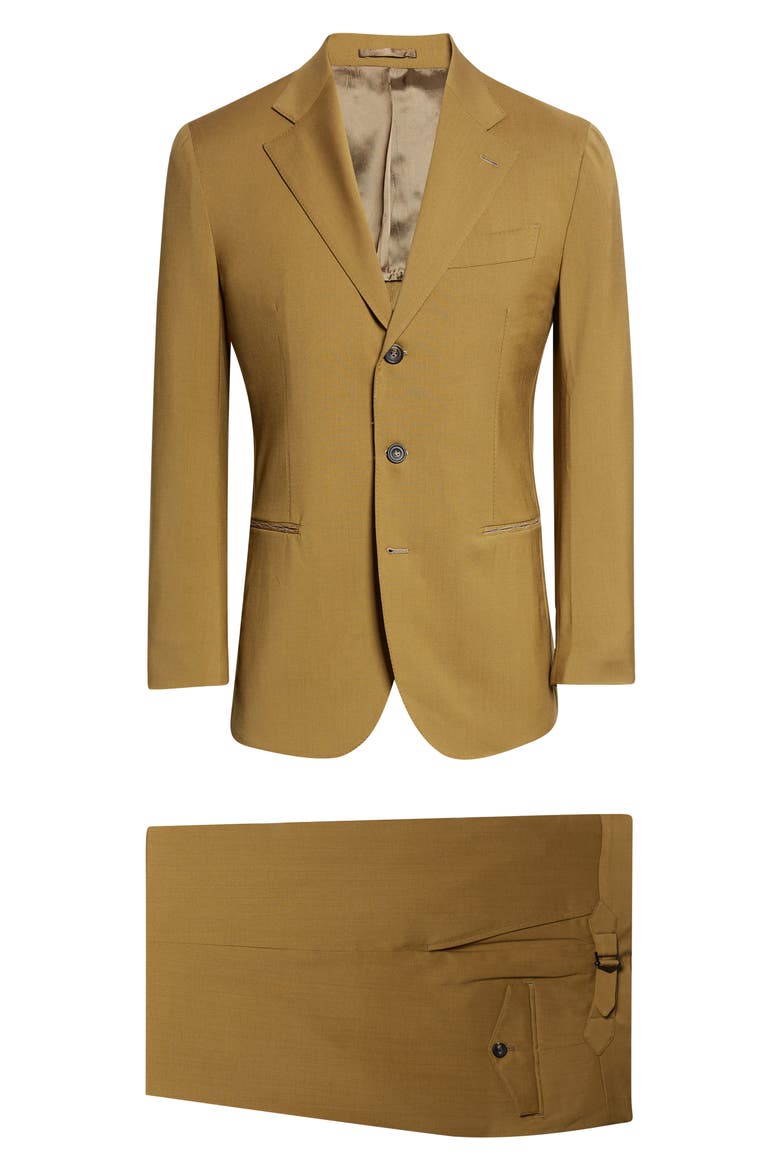 Waverly High Twist Wool Suit, Alternate, color, CHARTREUSE
