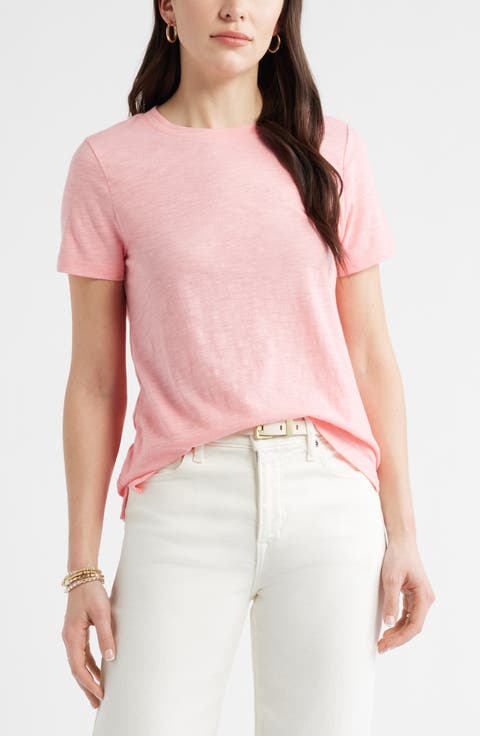 Cotton Blend Crewneck T-Shirt