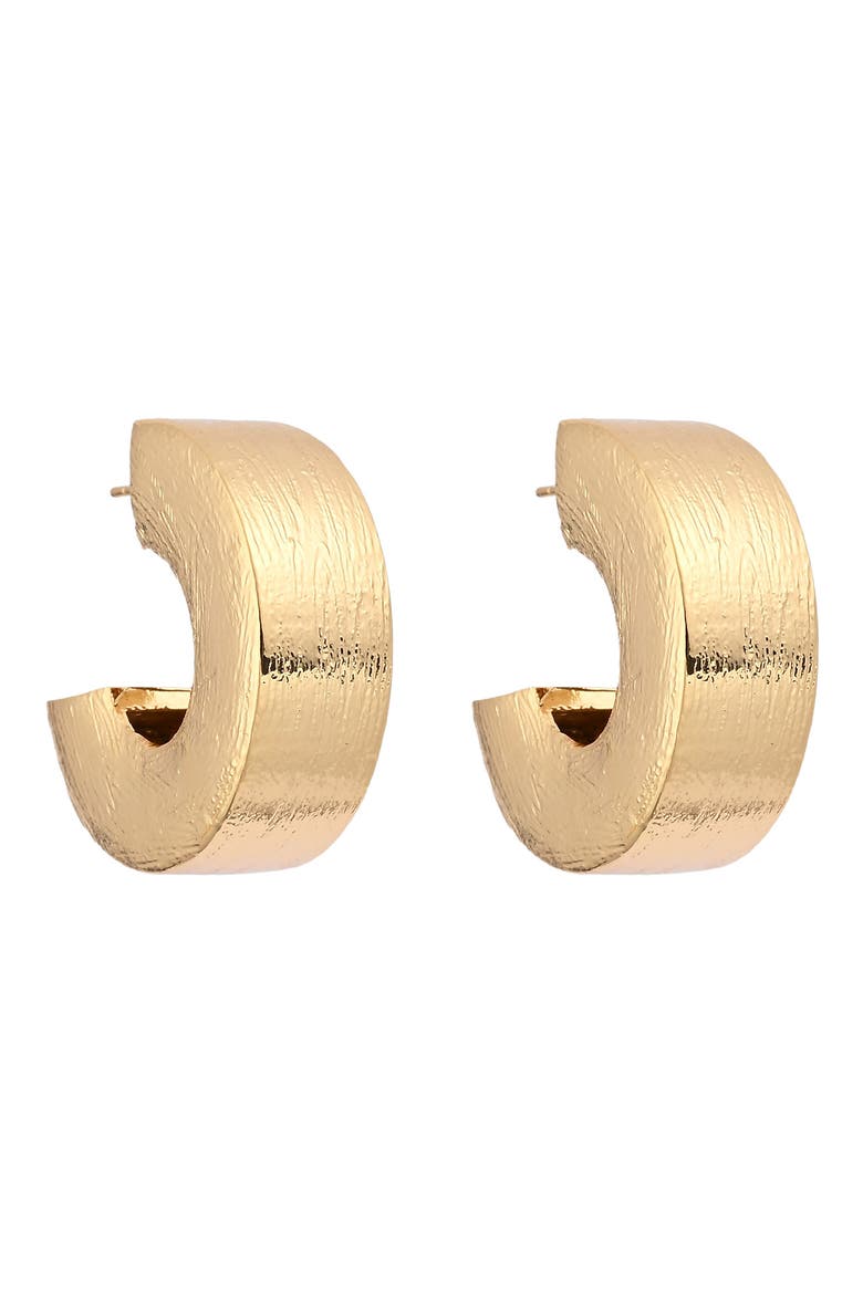 Cara Hoop Earrings, Alternate, color, GOLD