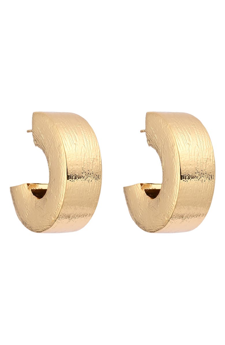 EYE CANDY LOS ANGELES Cara Hoop Earrings, Alternate, color, Gold