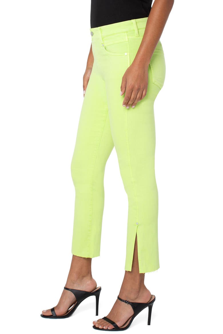 Gia Glider Pull-On Split Hem Ankle Jeans, Alternate, color, LIMELIGHT