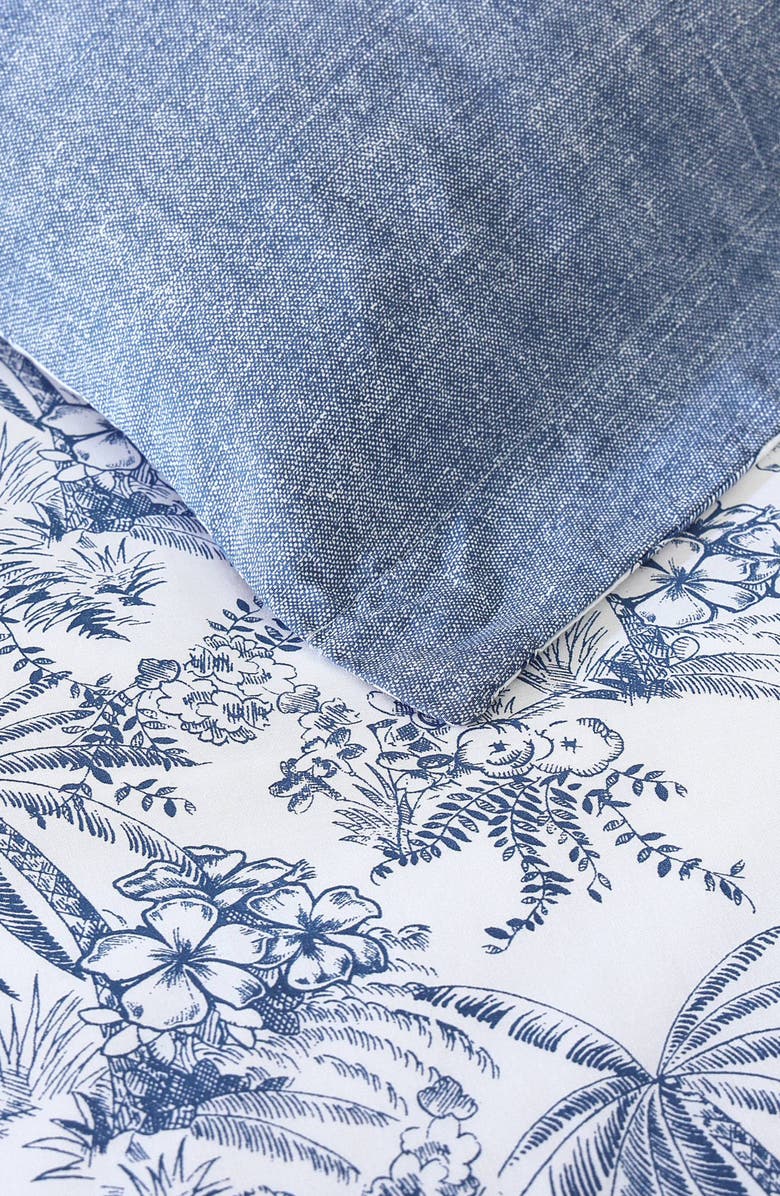 Tommy Bahama Pen & Ink Tropical Duvet Set, Alternate, color, Indigo