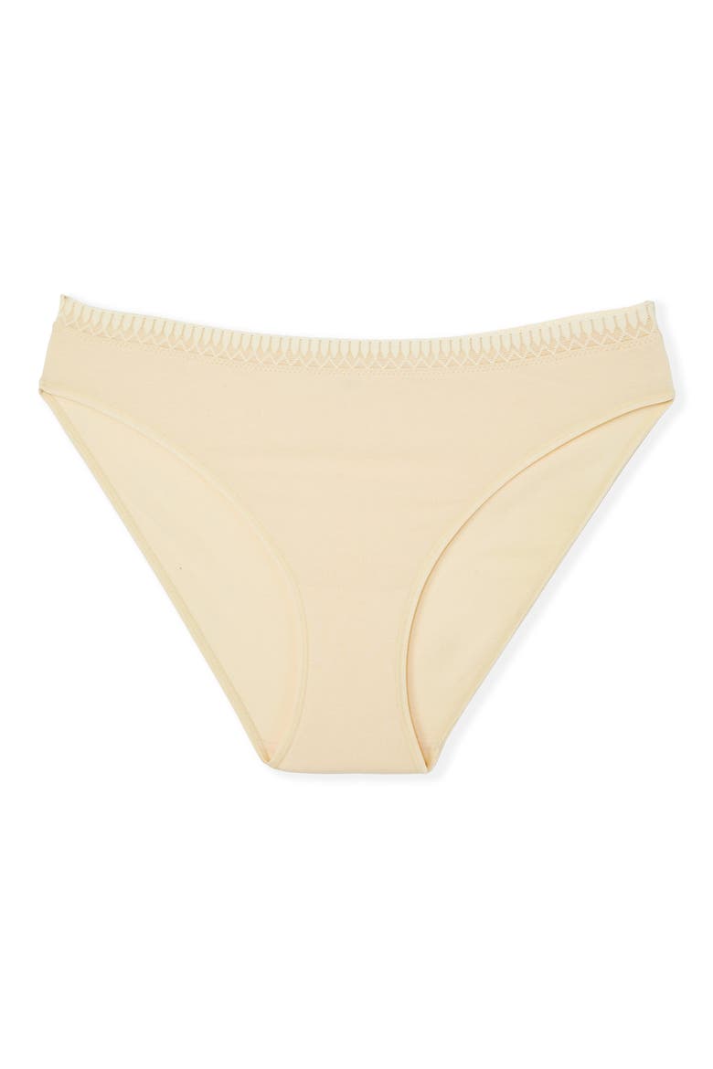 Happily Stretch Cotton High Cut Briefs, Alternate, color, VANILLA