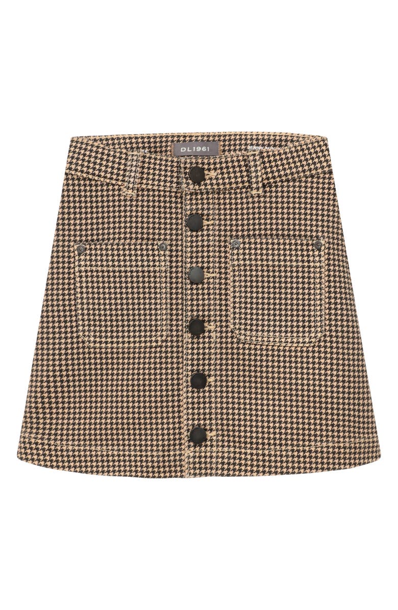 DL1961 Kids' Jenny Houndstooth Miniskirt, Main, color, 