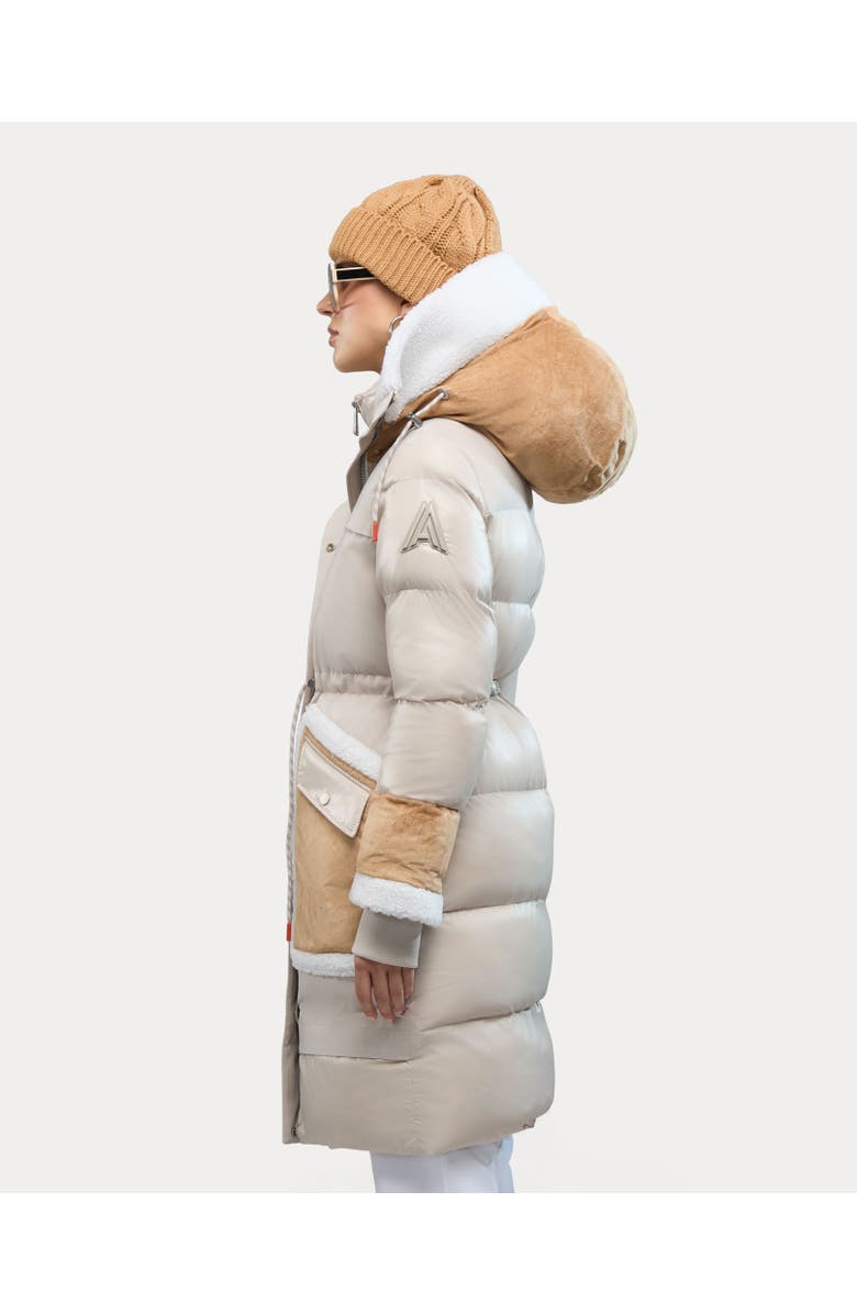 Alpenhaus Malet Puffer Parka with Mixed Media Detailing, Alternate, color, Stone