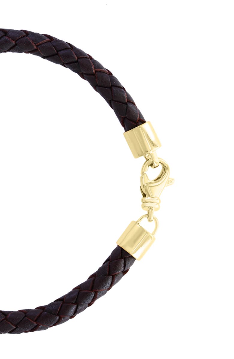 EFFY Braided Leather Bracelet, Alternate, color, 