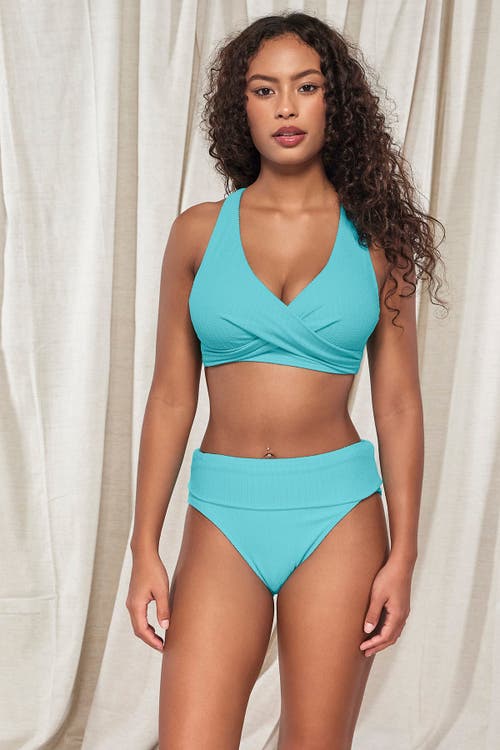 Shop Pacifica By Sunsets Hannah High Waist Bikini Swim Bottoms In Pool Party