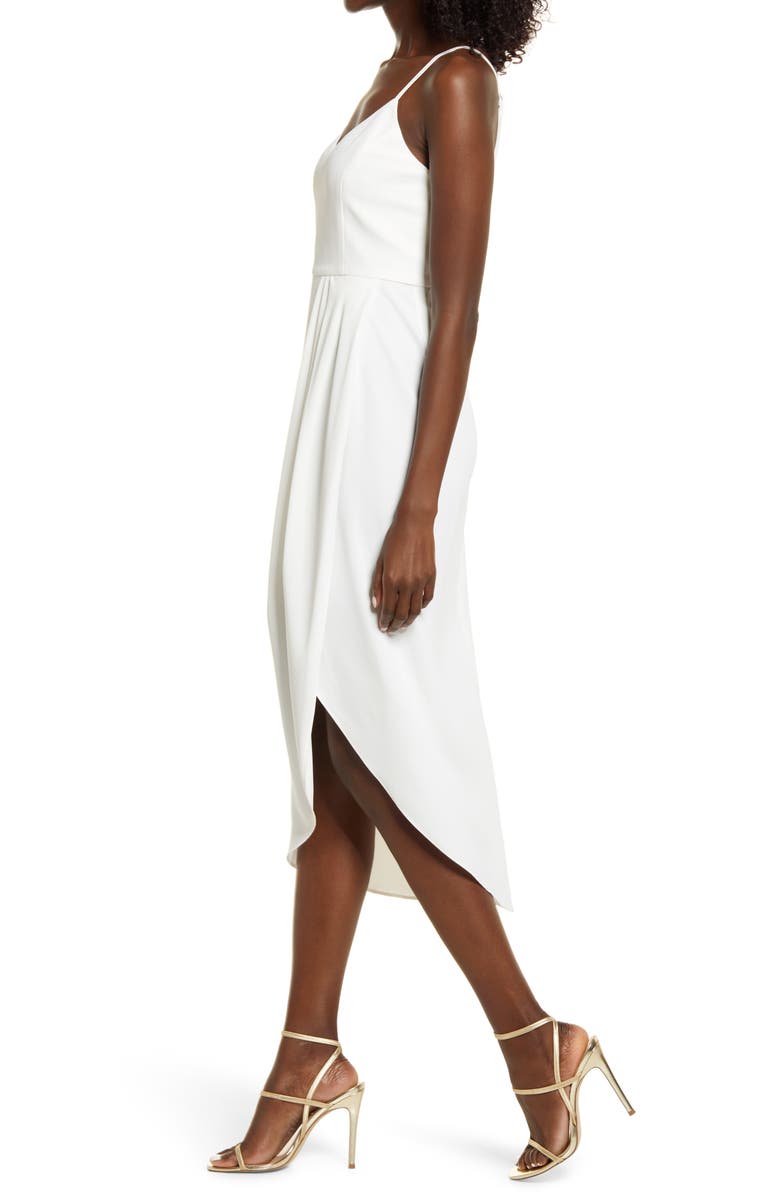 Lulus Reinette V-Neck Midi Dress, Alternate, color, 