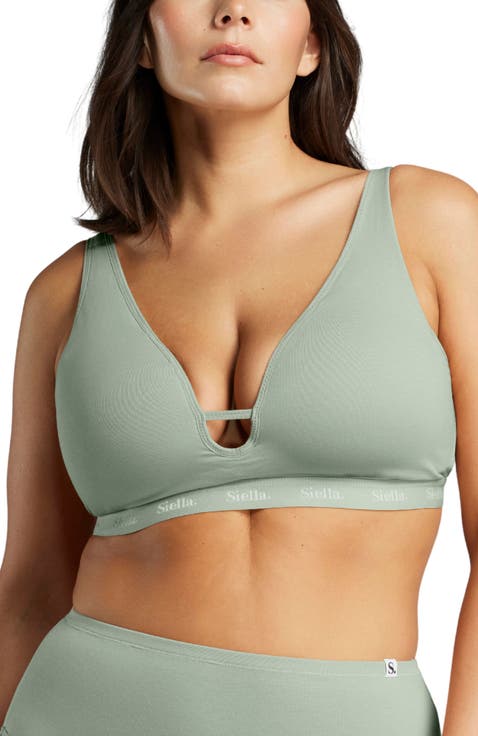 Organic Cotton Plunge Foam Bra