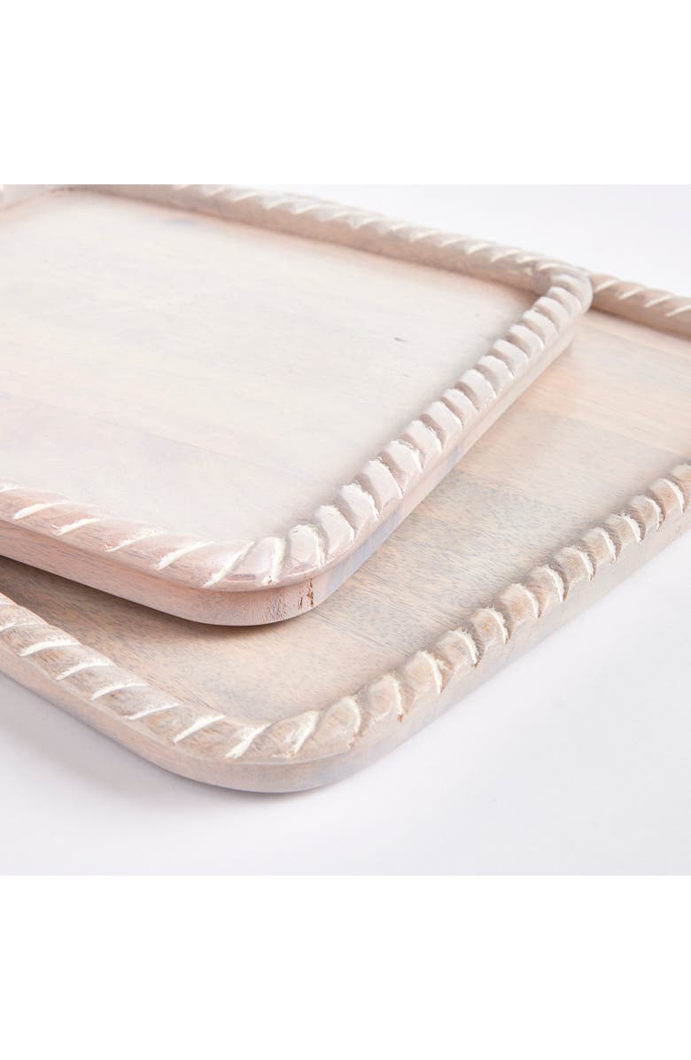 Napa Home & Garden Langley Square Trays Set of 2, Alternate, color, White