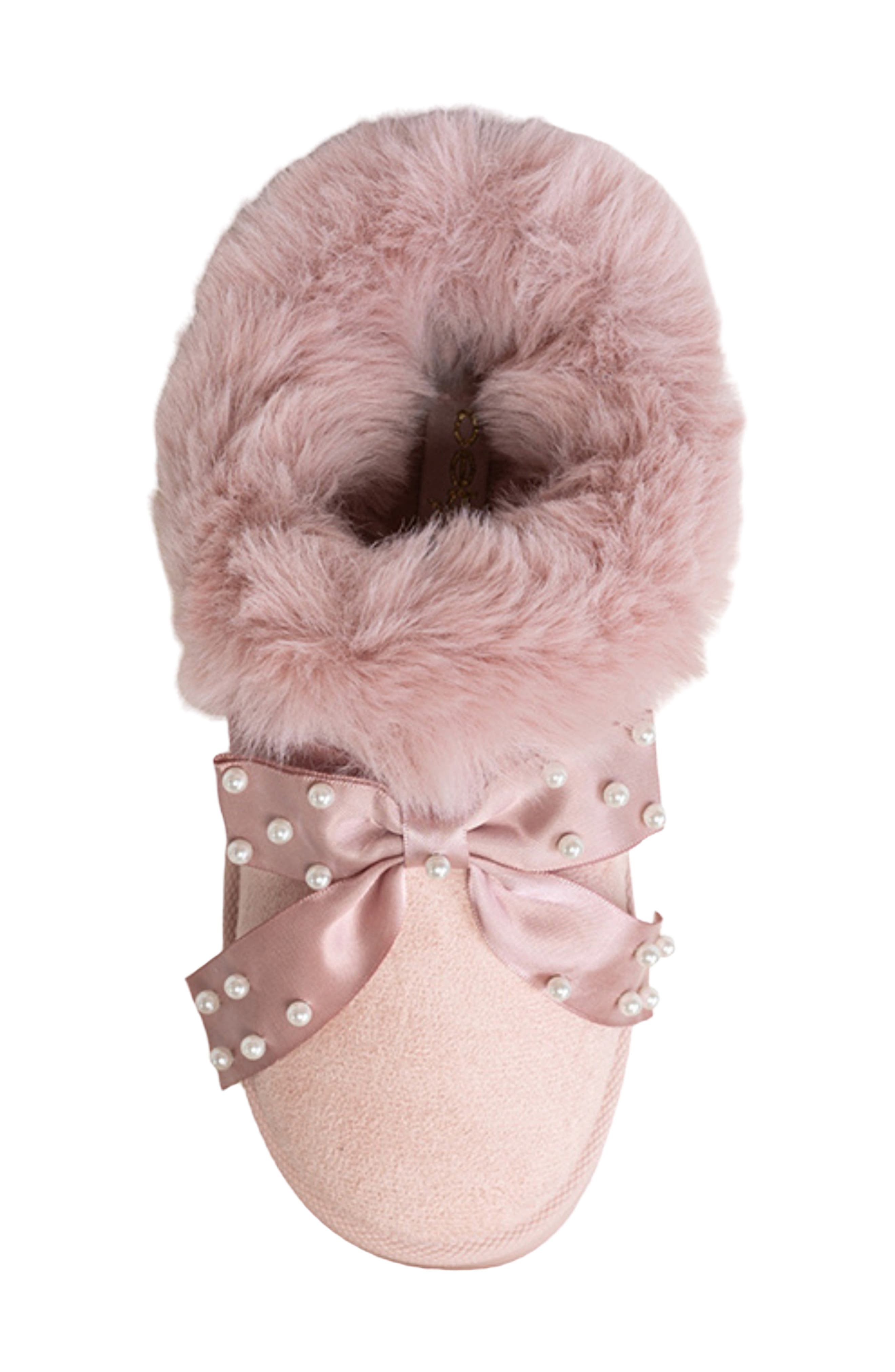 Kids' Cozy Faux Fur Clog Slipper, Alternate, color, BLUSH
