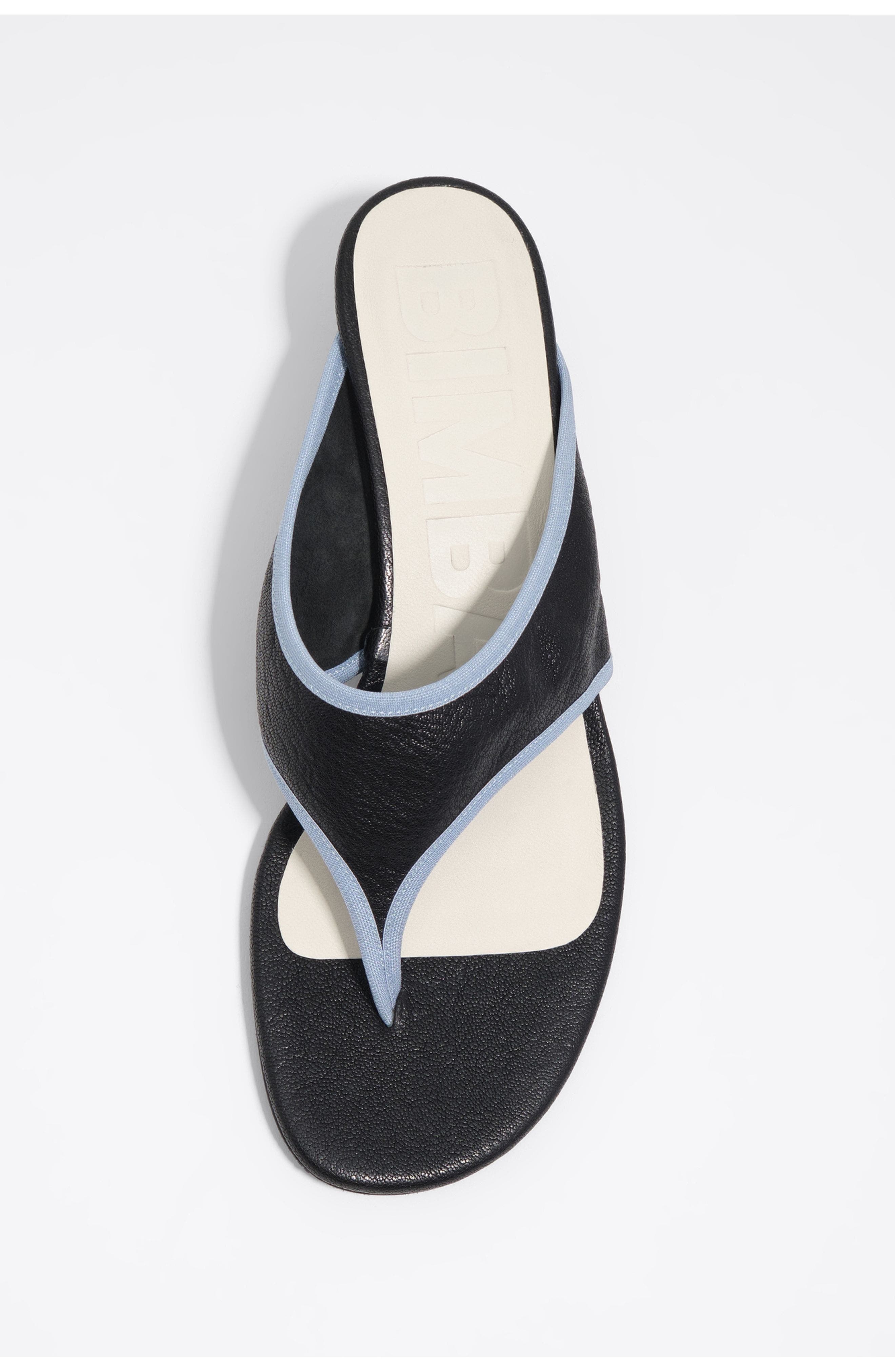 Bimba y Lola Heeled sandal in leather, Alternate, color, Black